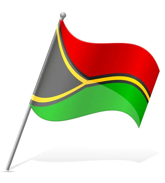 Vlag van Vanuatu vector illustratie — Stockvector