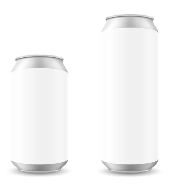 Can of beer template blanck vector illustration - Stok Vektor