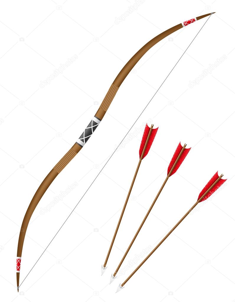 bow and arrows vector illustration