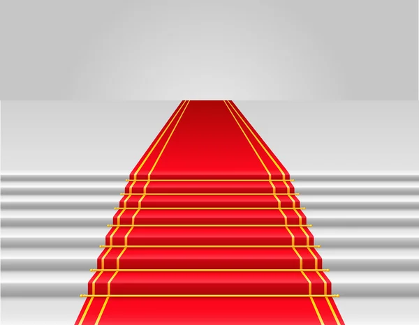 Czerwony dywan ilustracja wektorowa — Wektor stockowy