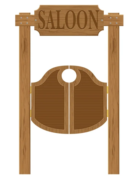 Doors in western saloon wild west vector illustration — Stock Vector