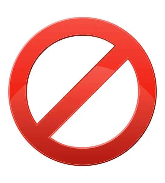 Illustration vectorielle de signe prohibitoire — Image vectorielle