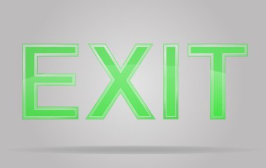 çıkış şeffaf işareti vektör çizim