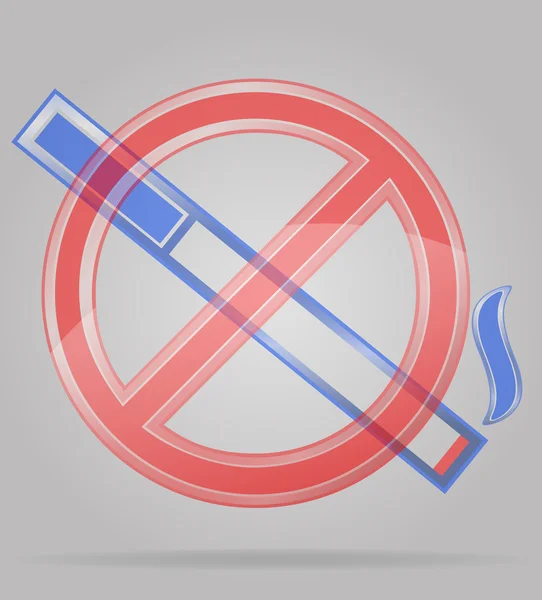 Signo transparente no fumar ilustración vector — Archivo Imágenes Vectoriales