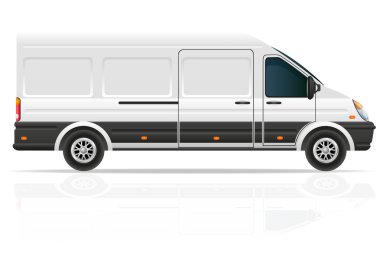 Minibüs için kargo vektör çizim taşıma