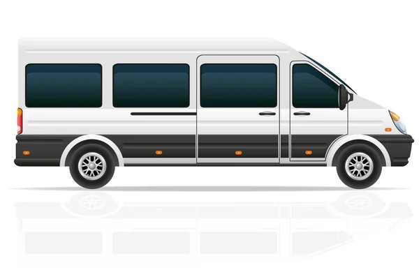 Minio bus voor het vervoer van passagiers vector illustratie — Stockvector