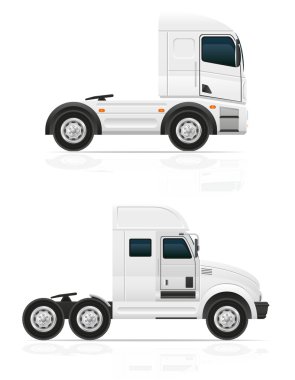 big truck tractor for transportation cargo vector illustration clipart