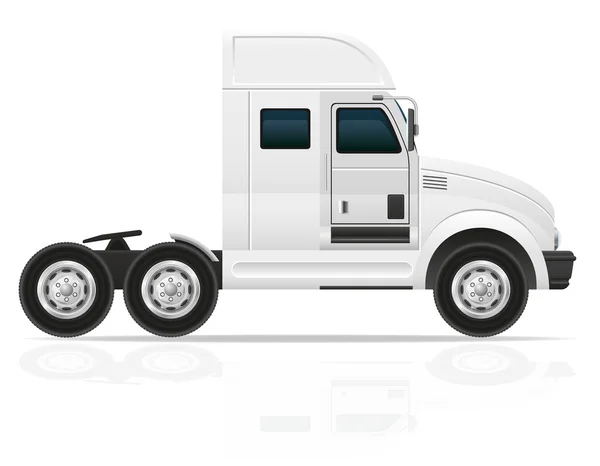 Trator de caminhão grande para transporte ilustração vetor de carga —  Vetores de Stock