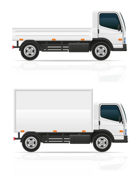 Kleiner LKW zum Transport von Frachtvektoren Illustration — Stockvektor