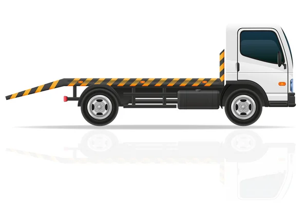 Camión de remolque para fallas de transporte y coches de emergencia vector il — Vector de stock
