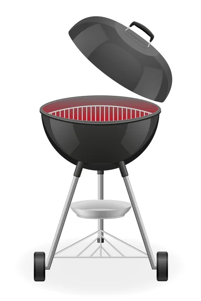 Barbecue ouvert avec illustration vectorielle de chaleur — Image vectorielle