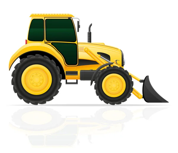 Tractor with bucket front seats vector illustration — Stock Vector