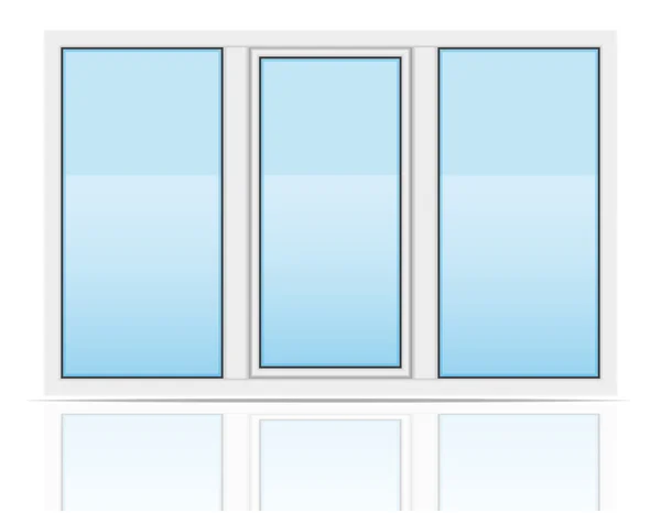 Kunststoff transparente Fensteransicht im Freien Vektor Illustration — Stockvektor