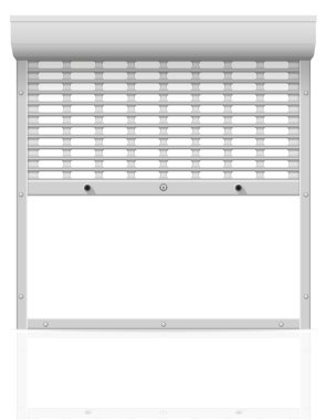 Metal haddeleme panjurlar vektör çizim delikli