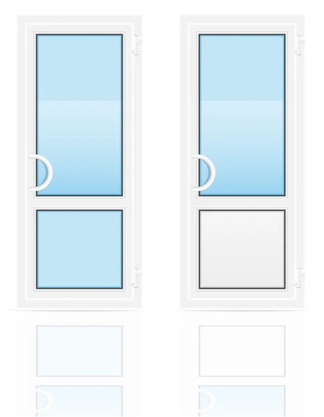 Plástico transparente portas vetor ilustração —  Vetores de Stock