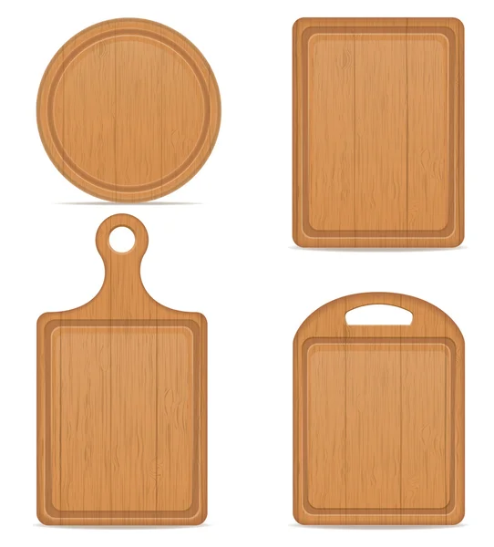 Wooden cutting board vector illustration — Stock Vector