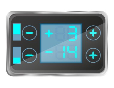 buzdolabı vektör illust elektronik sıcaklık kontrolü