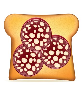 sosis vektör çizim ile tost
