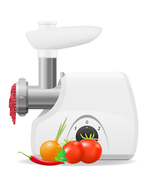 electric kitchen grinder vector illustration