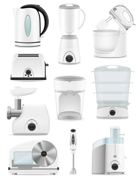 Set iconos aparatos eléctricos para el vector de cocina illustrat — Vector de stock