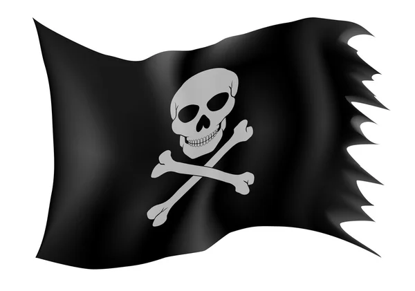 Векторная иллюстрация пиратского флага — стоковый вектор
