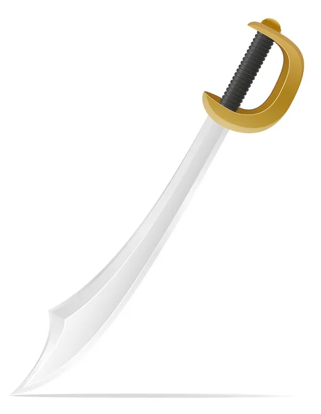 古いレトロな海賊剣ベクトル イラスト — ストックベクタ