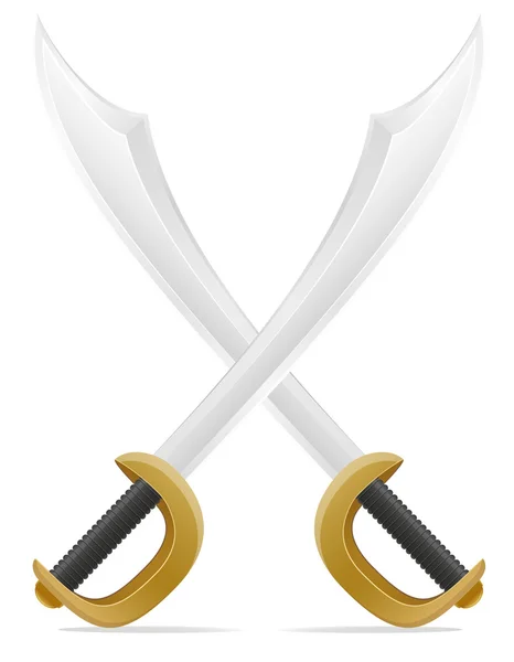 Old retro pirate sword vector illustration — Stock Vector