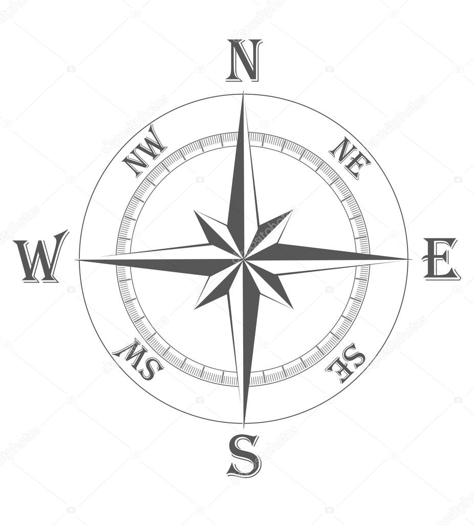 ancient wind rose vector illustration