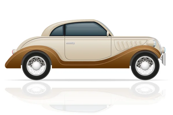 Viejo coche retro vector ilustración — Vector de stock