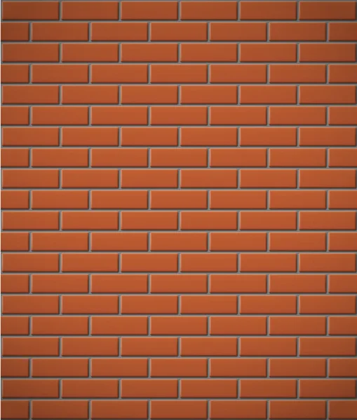 Pared de ladrillo rojo sin costura de fondo — Vector de stock