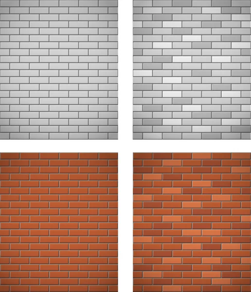 Mur de briques blanches et rouges fond sans couture — Image vectorielle