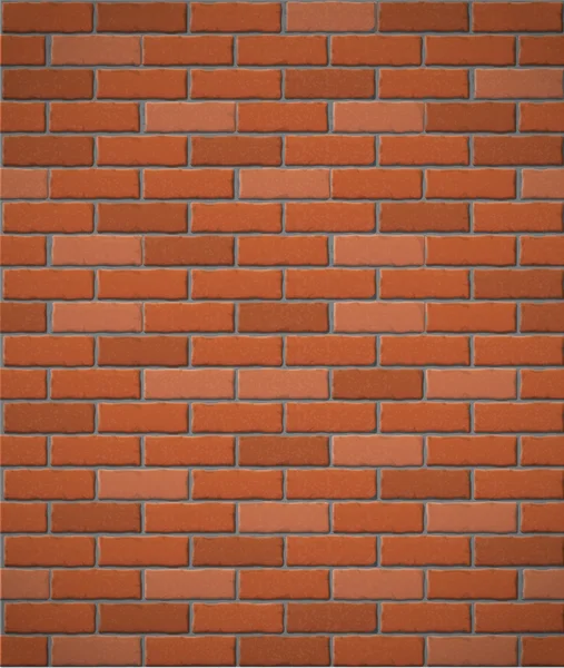 Wall of red brick seamless background — Stock Vector