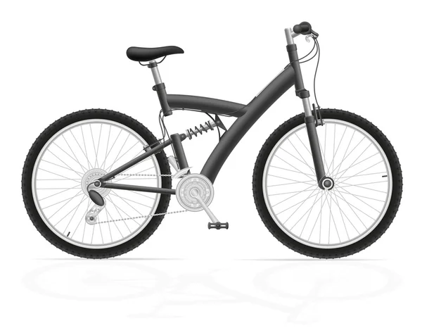 Bicicleta deportiva con la ilustración del vector amortiguador trasero — Vector de stock
