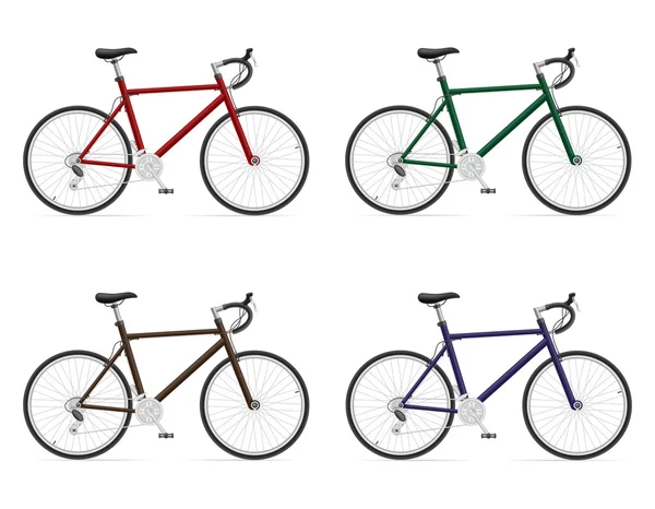 Bicicletas rodoviárias com ilustração vetorial de mudança de velocidades —  Vetores de Stock