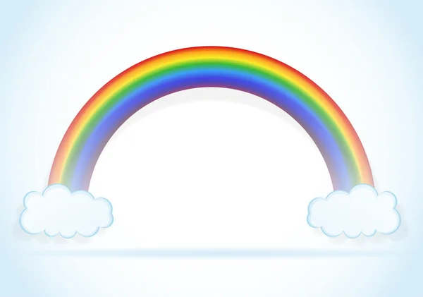 Arco-íris abstrato com nuvens ilustração vetorial — Vetor de Stock
