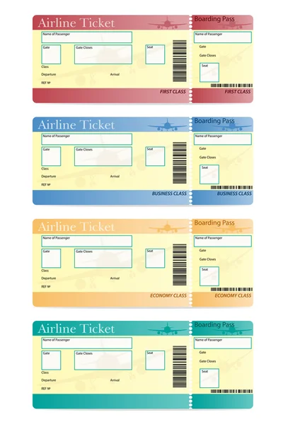 航空チケットのベクトル図 — ストックベクタ