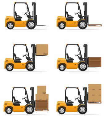 forklift kamyon vektör çizim