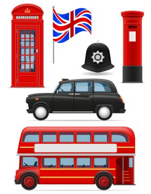 Londra simgeler vektör çizim ayarla.