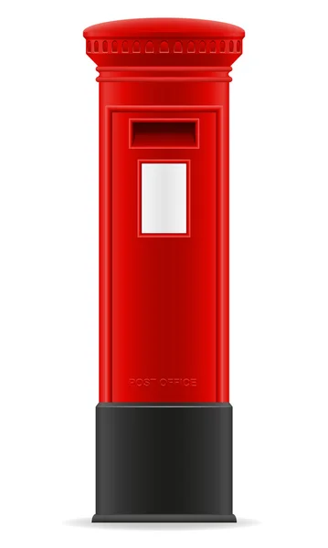 Illustrazione vettoriale casella di posta rossa di Londra — Vettoriale Stock