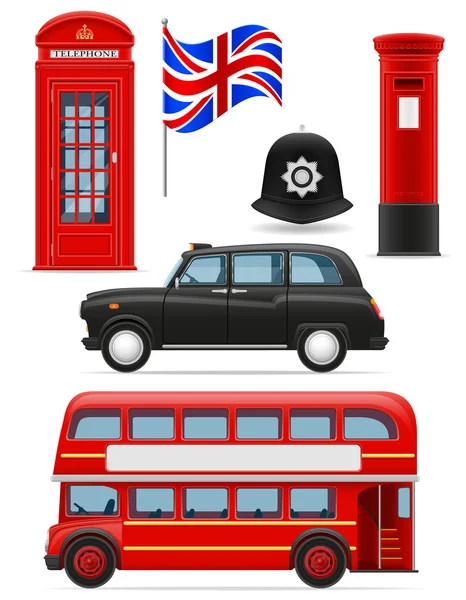 London set icone vettoriale illustrazione — Vettoriale Stock