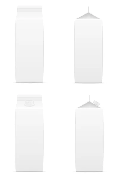 Λευκό πακέτο με χυμό διανυσματικά εικονογράφηση — Διανυσματικό Αρχείο