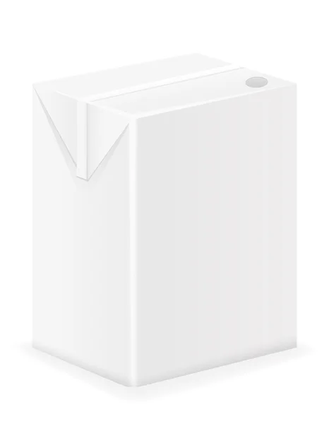 Белый пакет с векторной иллюстрацией сока — стоковый вектор