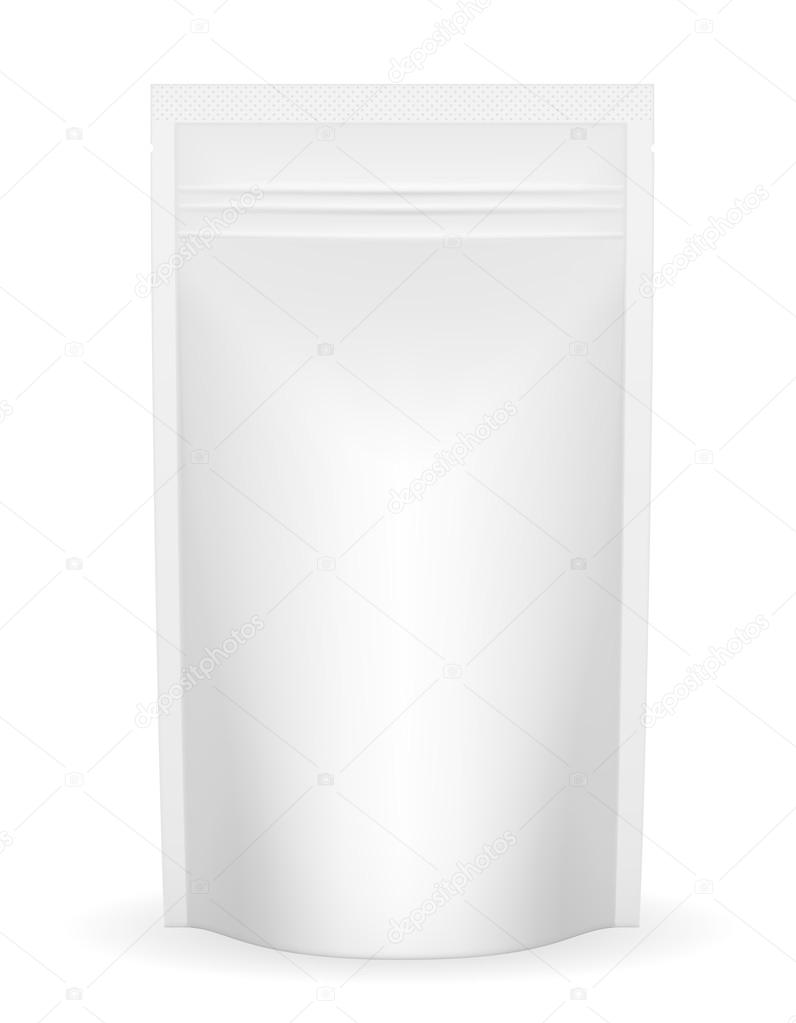 white packaging foil for ketchup or sauce vector illustration