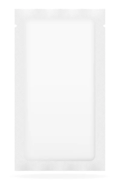 Векторная иллюстрация упаковки белого запечатанного пакета — стоковый вектор