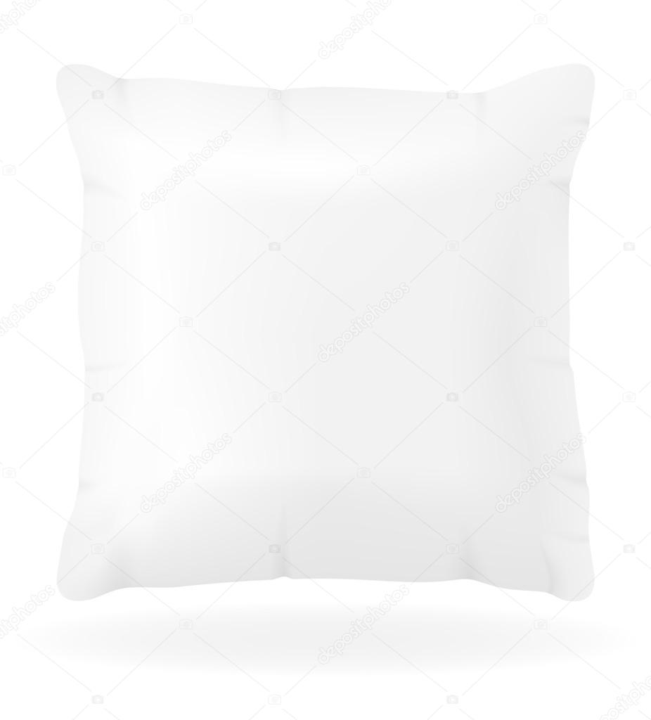 white pillow to sleep vector illustration