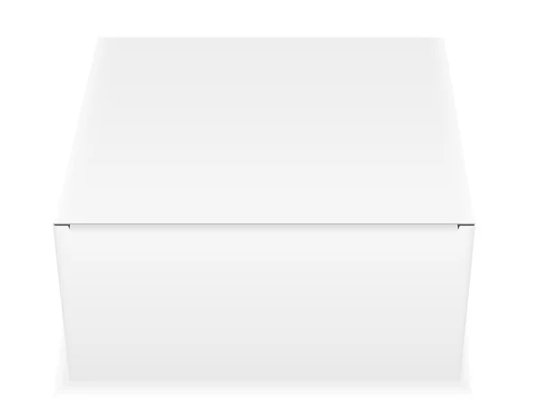 Illustration vectorielle d'emballage de boîte de carton en papier blanc — Image vectorielle