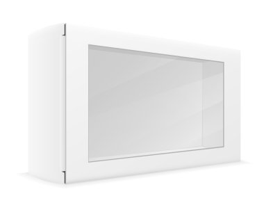 beyaz kağıt karton kutu ambalaj vektör çizim