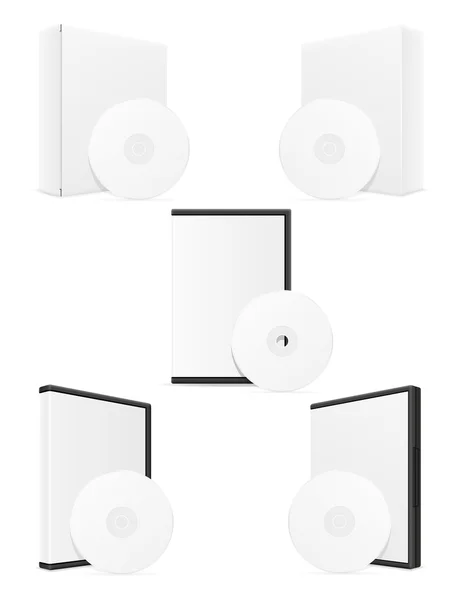 Векторная иллюстрация упаковки на CD и DVD-диске — стоковый вектор