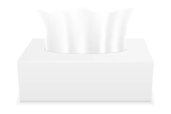 白いティッシュ ボックス ベクトル図 — ストックベクタ