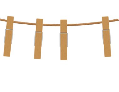 ip vektör çizim üzerinde ahşap clothespins dönüştürün
